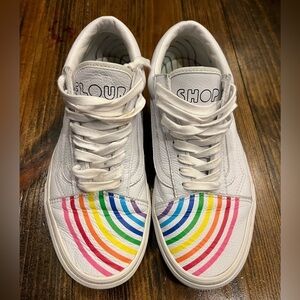 Vans x Flour Shop Rainbow Leather Low Top Sneakers